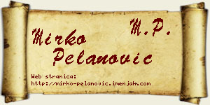 Mirko Pelanović vizit kartica